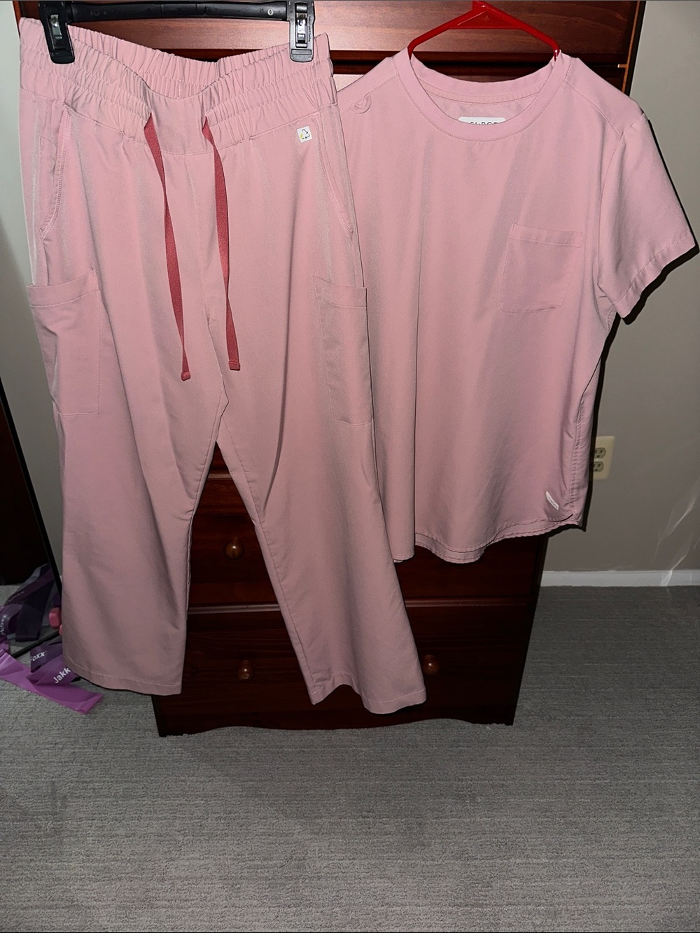 Resurge Pink Scrub Set - Top & Pants